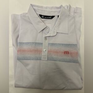 Travis Mathew White Paper Map Polo